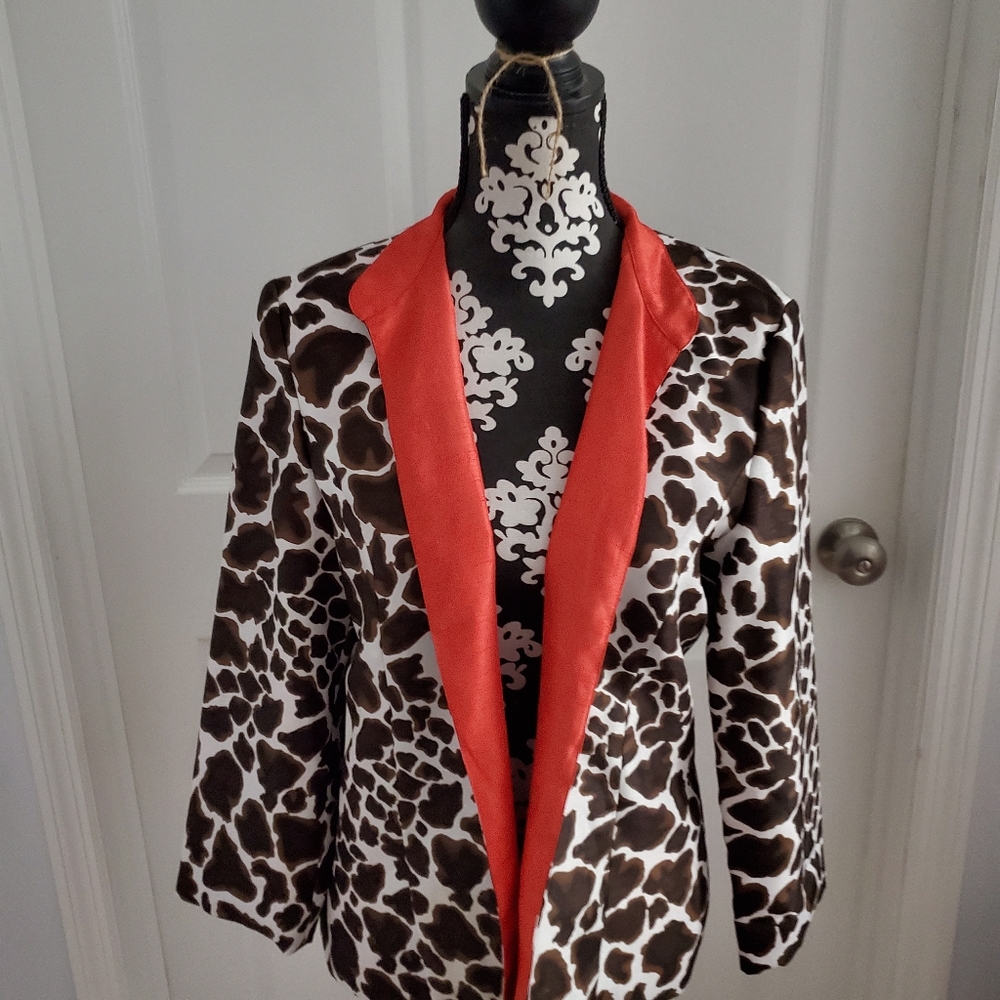 Reversible Blazer Giraffe Brown